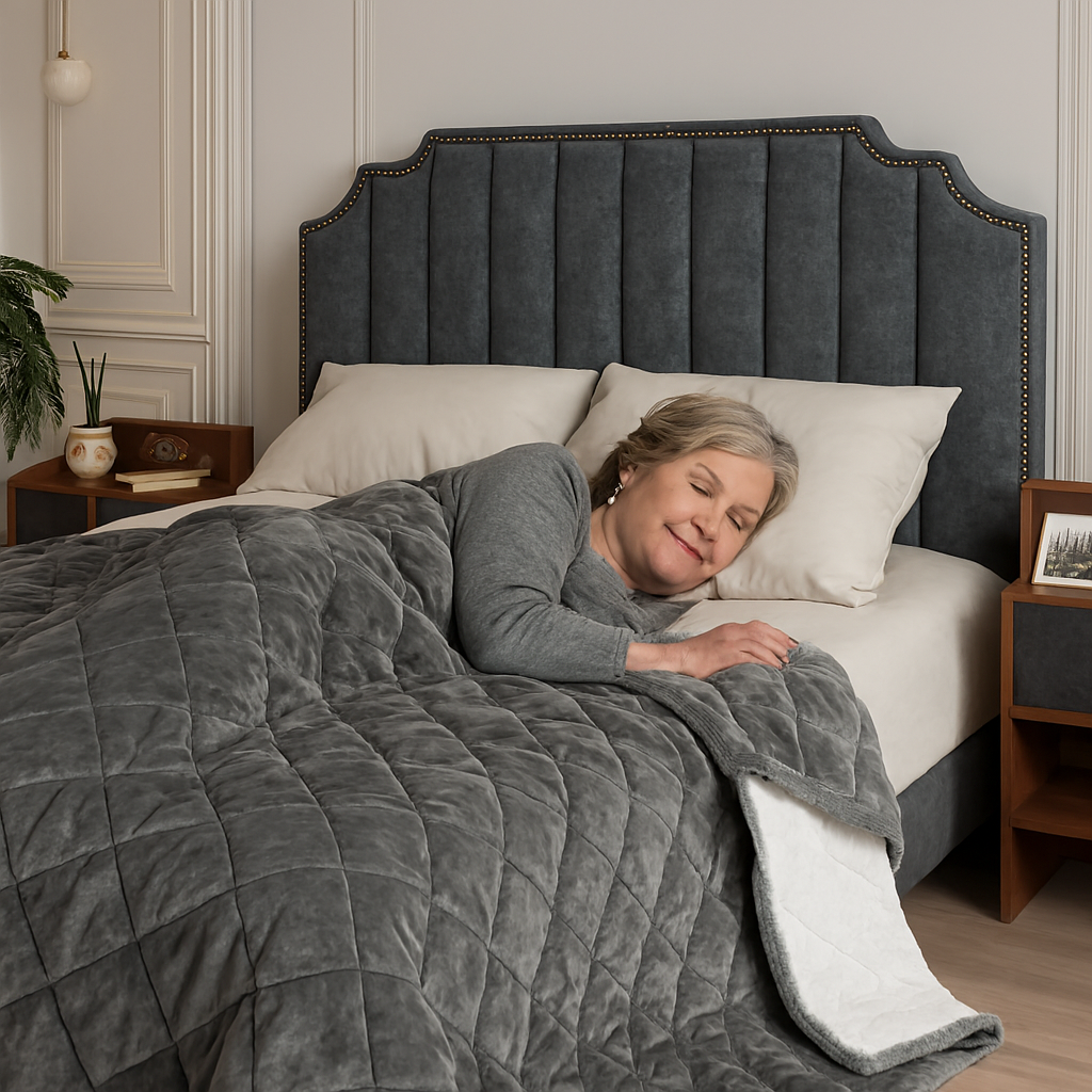 couverture lestee femme sommeil paisant