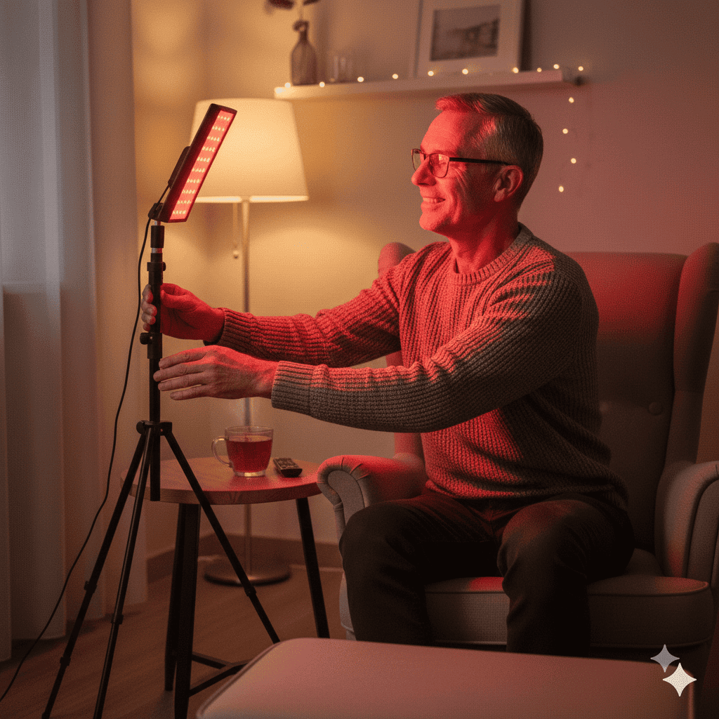 lampe luminotherapie homme relaxation salon