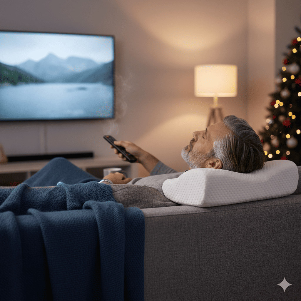 oreiller a memoire de forme homme detente salon