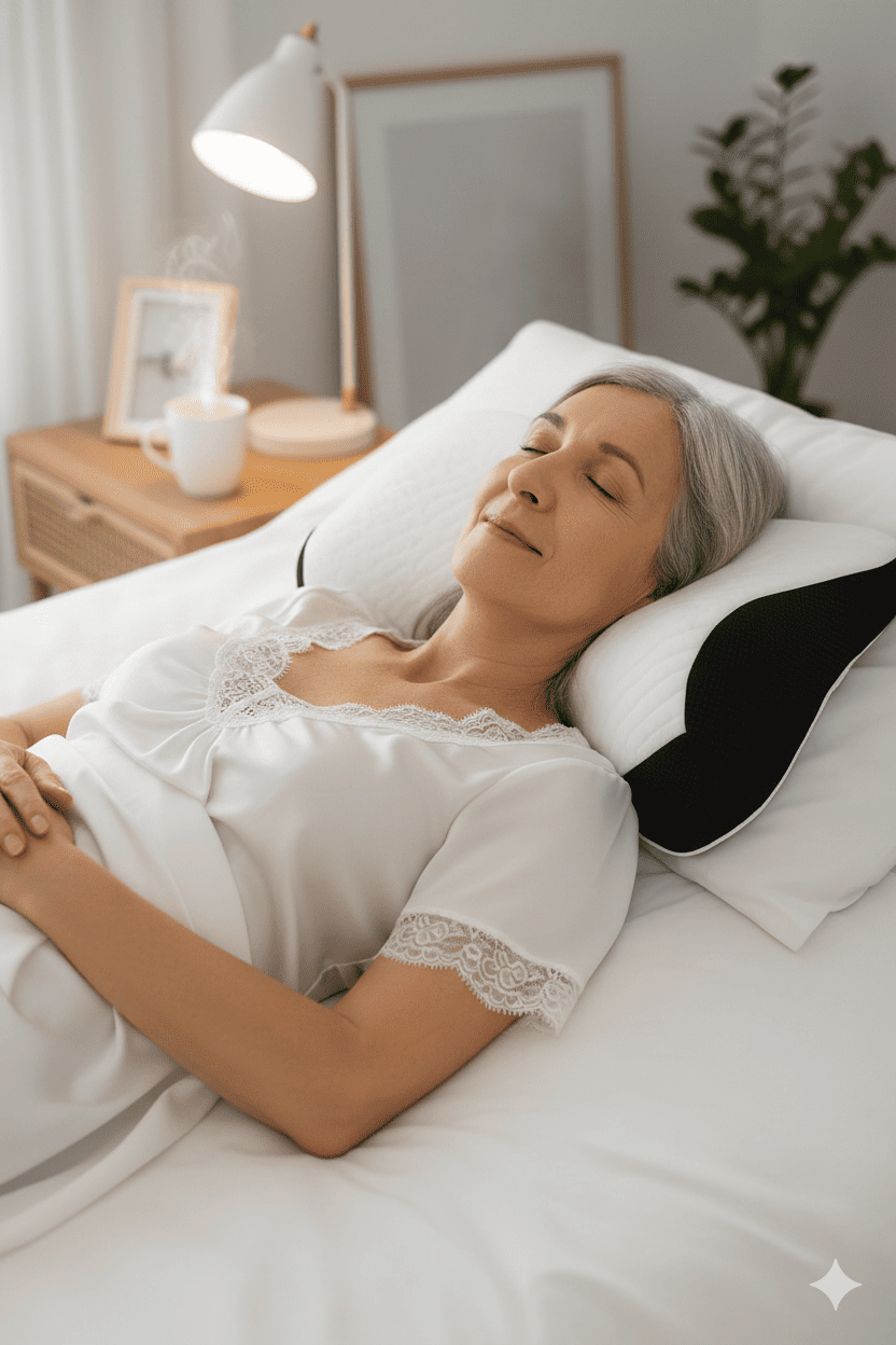 oreiller ergonomique ergoconfort femme detente lit