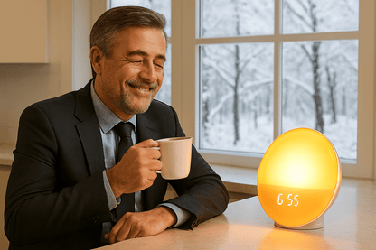 reveil simulateur d'aube homme matin