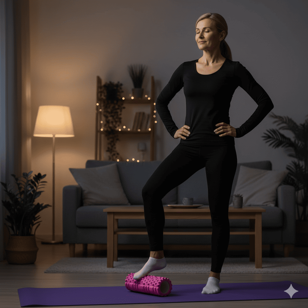 rouleau de massage flexiroll femme etirement salon