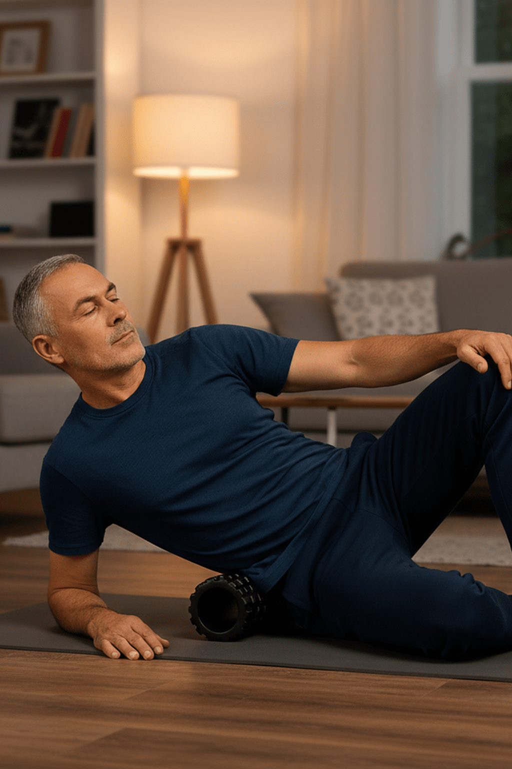 rouleau de massage flexiroll homme detente au salon