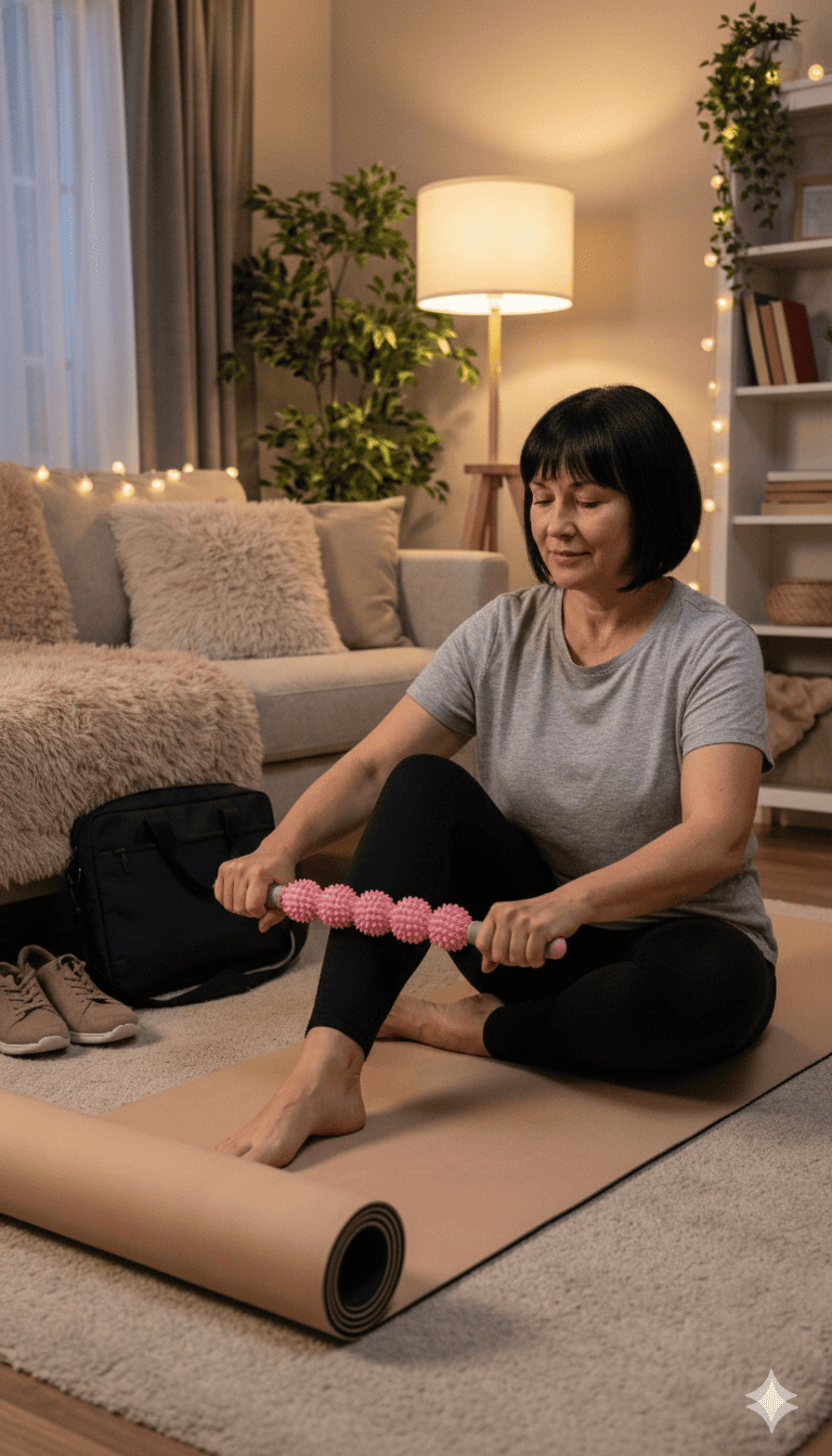 rouleau de massage vitalroll femme detente salon