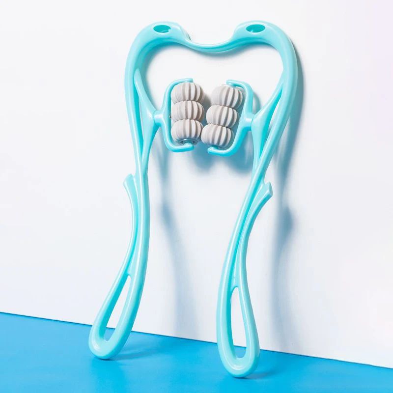 rouleau massage rollease de couleur bleu