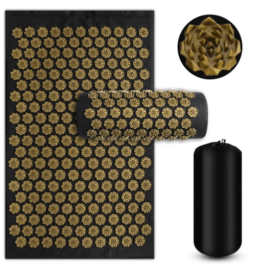 tapis acupression couleur or