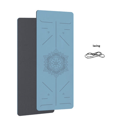 tapis de yoga bleu